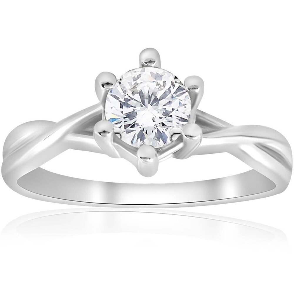 1.5 Carat Lab Grown Round diamond  Solitaire Engagement Ring